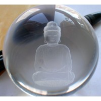 Kristallen Boeddha bol 10 cm "Geschenk van het 7de Levensstadium"