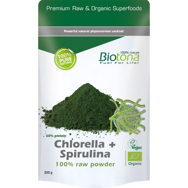 Biotona Chlorella & Spirulina poeder 200 gr