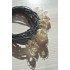 Rookkwarts Spiraal hanger met zwart halskoordje