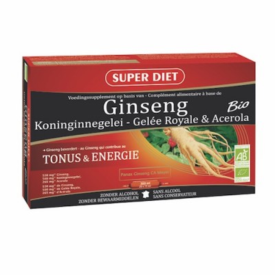 Superdiet Ginseng-Koninginnengelei + Acerola Bio 20 ampules