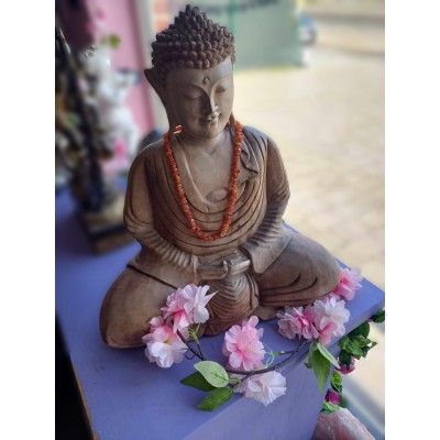 Houten Balinese Boeddha beeld 40cm / 36cm