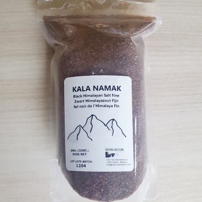 Kala Namak fijn zwart zout 450 gram - navulverpakking