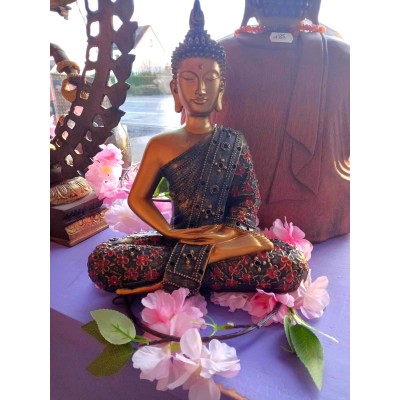 Boeddha beeld 'Old Look' Thailand 28cm / 22cm