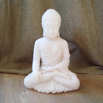 Boeddha Beeld 35/25 cm wit