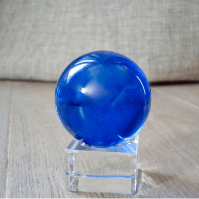 Kristallen Bol Blauw 5 cm