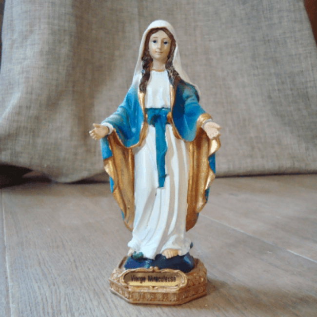 Wonderdadige Maria Beeldje Gips 15 cm