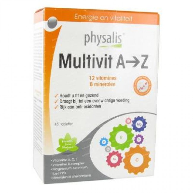 Multivitamine A-Z Physalis 45 tabletten